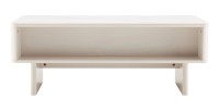 Table basse MIYA blanche vue sur la niche visible