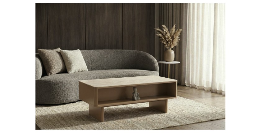 Table basse MIYA cachemire avec vue sur la niche