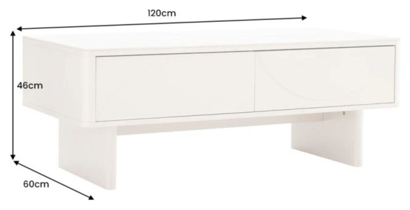 Table basse MIYA cachemire dimensions