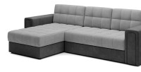 Canapé d’angle convertible KAPITARA gris et beige réversible avec coffre de rangement 