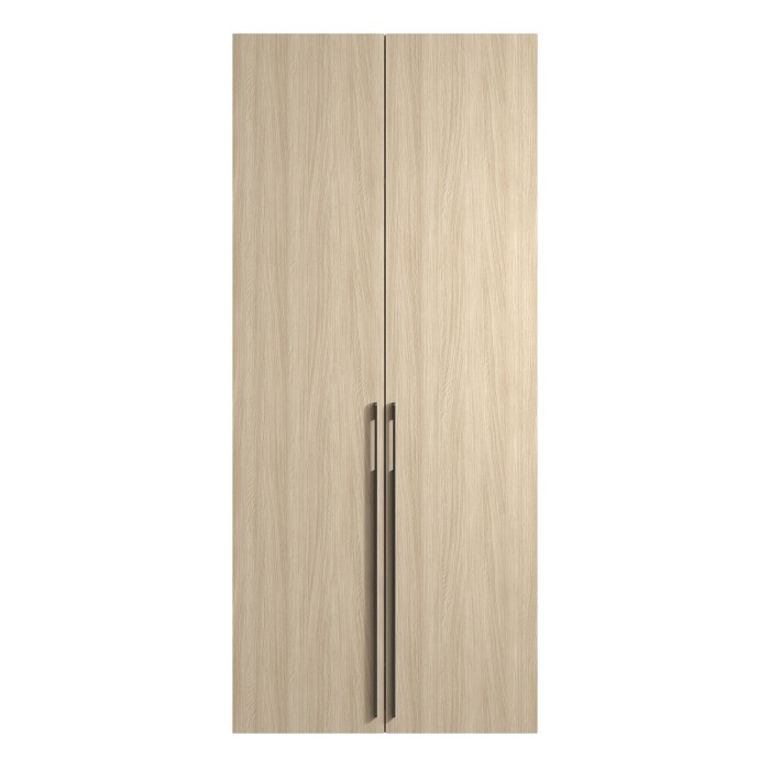 Armoire SORIA 90 cm chêne et noir – 2 portes battantes