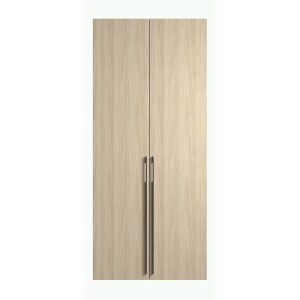 Armoire SORIA 90 cm chêne et noir – 2 portes battantes