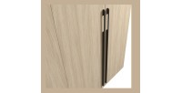 Armoire SORIA 90 cm chêne et noir – 2 portes battantes