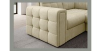 Canapé d’angle convertible MONTEZA beige 299 cm avec coffre et couchage 