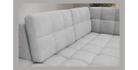 Canapé d’angle convertible MONTEZA gris gauche 299 cm avec coffre et couchage 