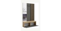 Conjunto de muebles de entrada con perchero y espejo + cómoda - Colección NEMO