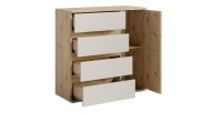 Commode NEMO beige cachemire ouverte