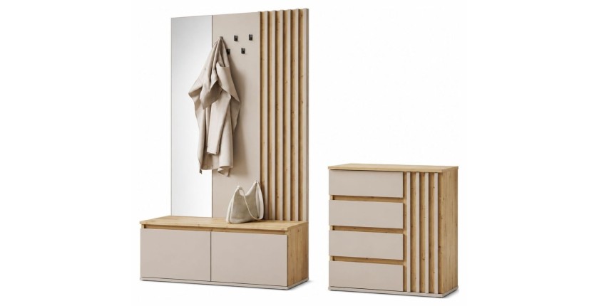 copy of Set mobile da ingresso con appendiabiti e specchio + cassettiera - Collezione NEMO