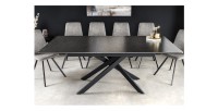 Table ARAVIS noire extensible vue de face