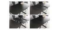 Zoom sur le système d'extension de la table ARAVIS noire extensible