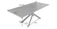 Table ARAVIS noire extensible dimensions
