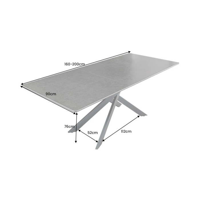 Table ARAVIS noire extensible dimensions