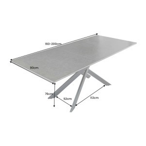 Table ARAVIS noire extensible dimensions