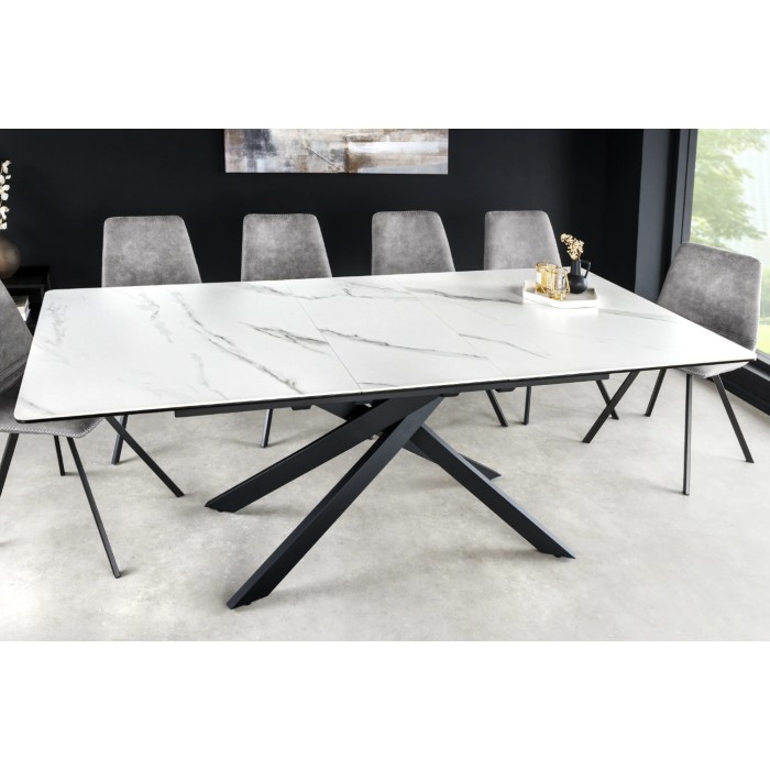 Table ARAVIS blanche extensible mise en situation