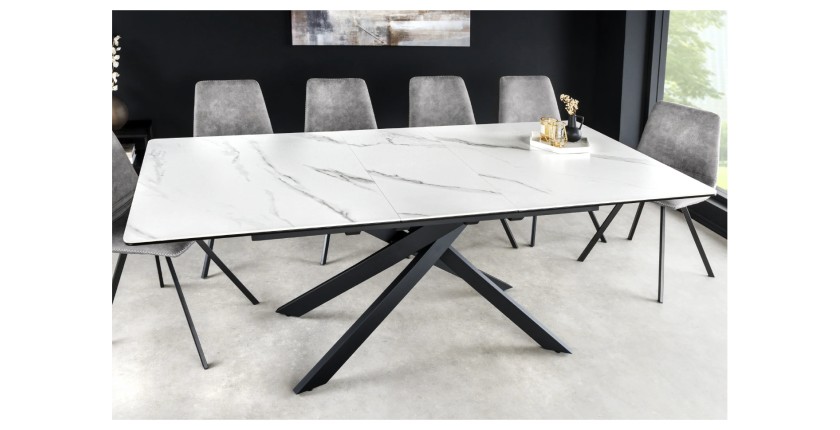 Table ARAVIS blanche extensible mise en situation