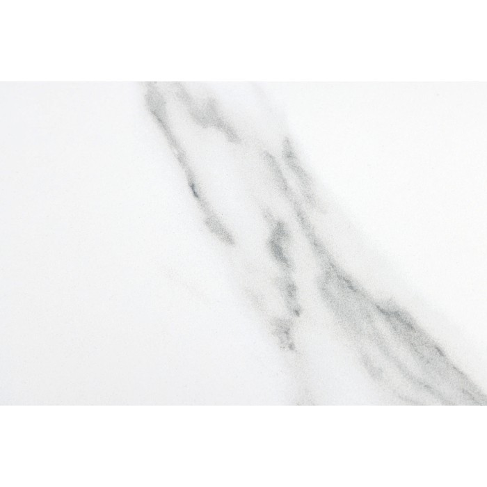 Zoom sur la matière du plateau de la table ARAVIS blanche extensible