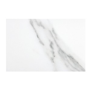 Zoom sur la matière du plateau de la table ARAVIS blanche extensible