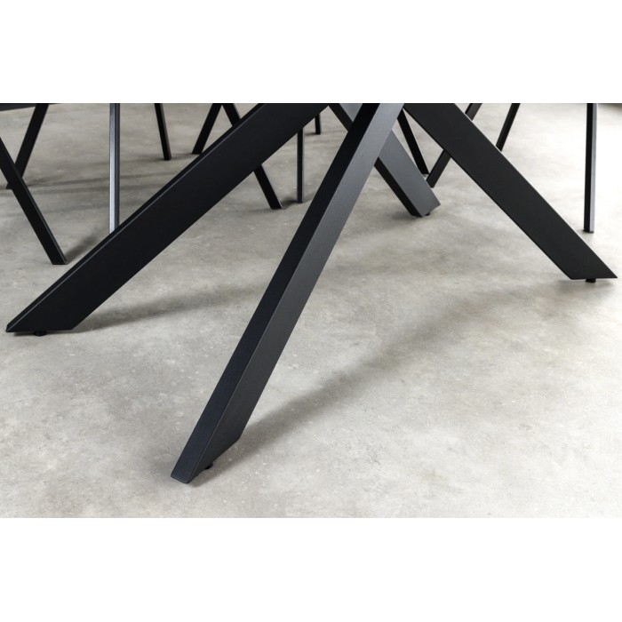 Zoom sur les pieds de la table ARAVIS blanche extensible