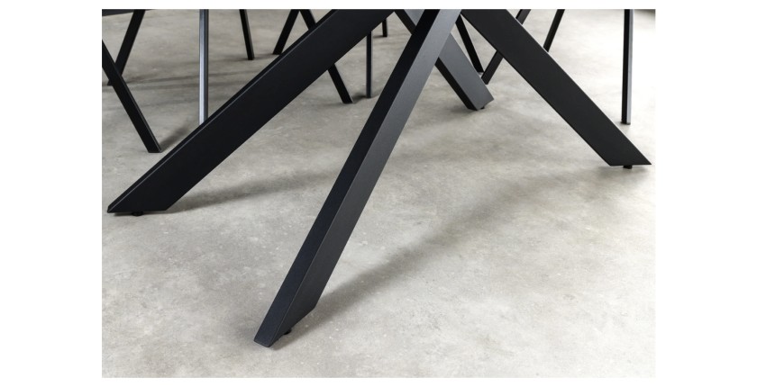 Zoom sur les pieds de la table ARAVIS blanche extensible