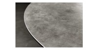 Zoom sur le plateau de la table ARAVIS ronde 120cm grise