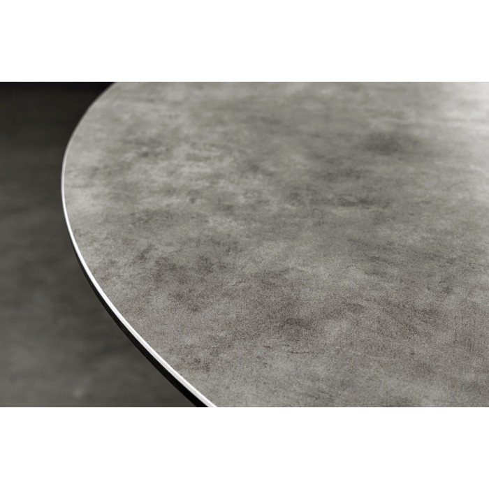 Zoom sur le plateau de la table ARAVIS ronde 120cm grise