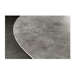 Zoom sur le plateau de la table ARAVIS ronde 120cm grise