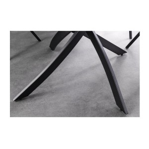 Zoom sur les pieds de la table ARAVIS ronde 120cm grise