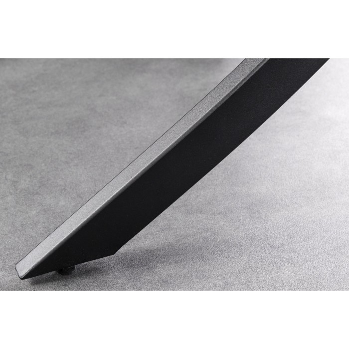 Zoom sur le bout d'un des pieds de la table ARAVIS ronde 120cm grise