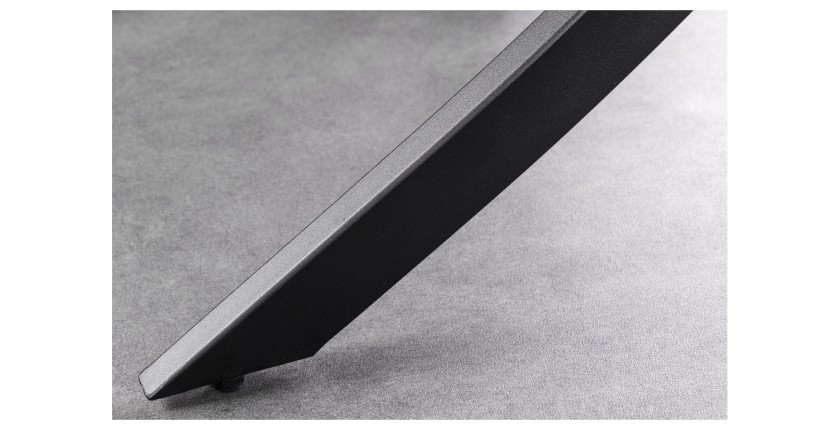 Zoom sur le bout d'un des pieds de la table ARAVIS ronde 120cm grise