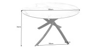 Table ARAVIS ronde 120cm grise dimensions