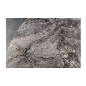 Zoom sur la matière du plateau de la table ronde ARAVIS 120cm grise foncée