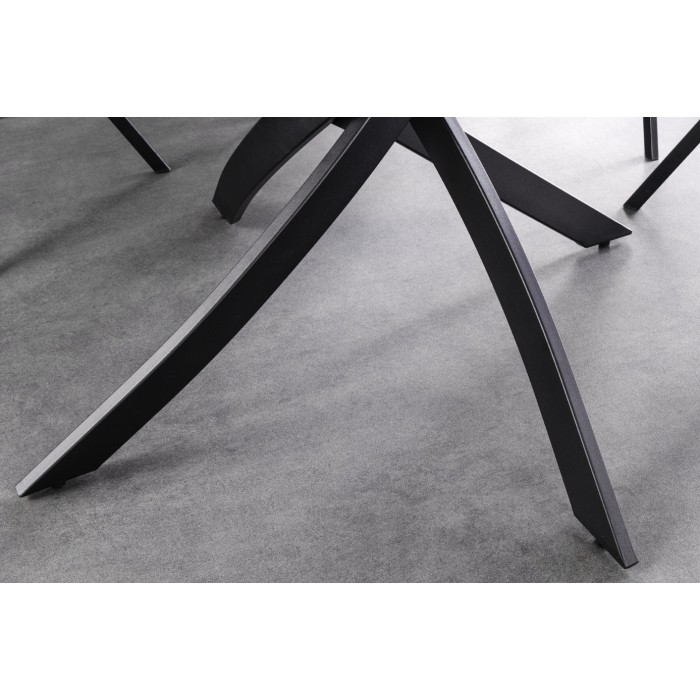 Zoom sur les pieds de la table ronde ARAVIS 120cm grise foncée