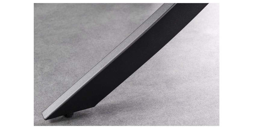 Zoom sur l'un des bouts des pieds de la table ronde ARAVIS 120cm grise foncée