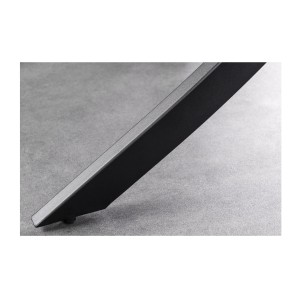 Zoom sur l'un des bouts des pieds de la table ronde ARAVIS 120cm grise foncée