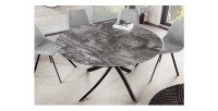 Table ronde ARAVIS 120cm grise foncée vue de haut