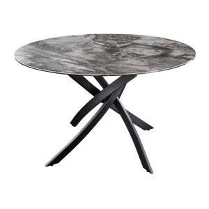 Table ronde ARAVIS 120cm grise foncée