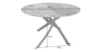 Table ronde ARAVIS 120cm grise foncée dimensions