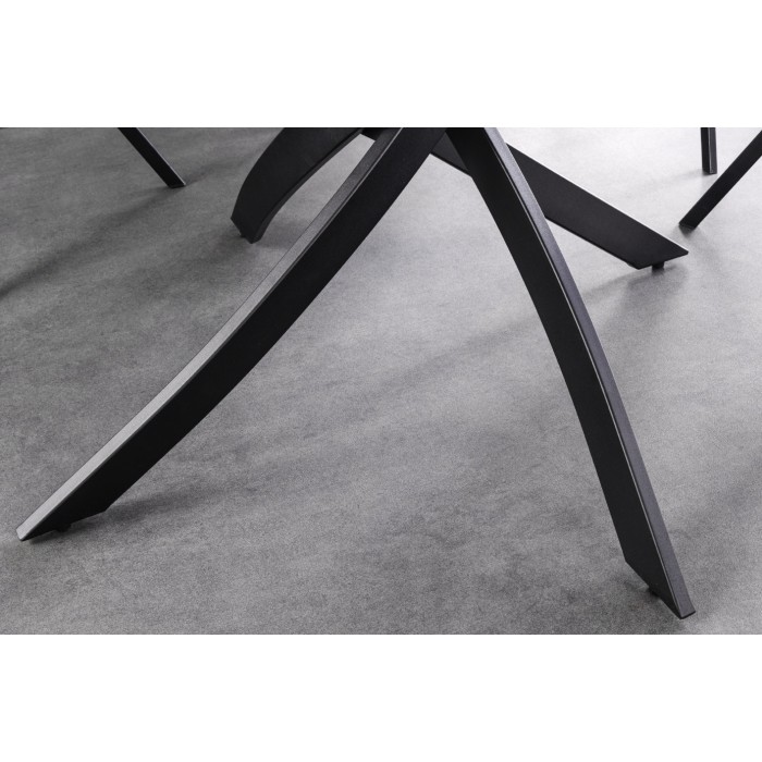 Zoom sur les pieds de la table ronde ARAVIS 120cm blanche