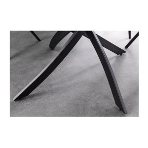 Zoom sur les pieds de la table ronde ARAVIS 120cm blanche