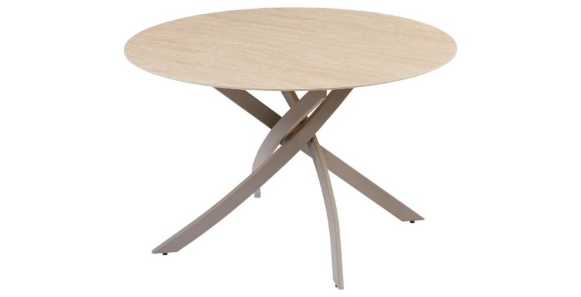 Table ronde ARAVIS 120cm beige