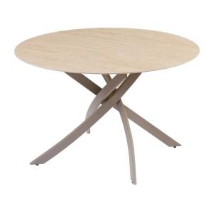 Table ronde ARAVIS 120cm beige