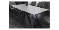 Table extensible 160-200cm LIXOR blanche mise en situation