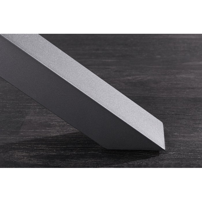 Tavolo da pranzo allungabile LITHOS 160-200 cm – Ceramica grigio grafite e gambe a stella design