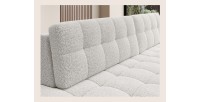 Canapé d’angle convertible CUBITO blanc 240 cm avec coffre de rangement angle droit 