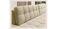 Canapé d’angle convertible CUBITO beige 240 cm avec coffre et couchage 