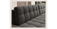 Canapé d’angle convertible CUBITO marron 240 cm avec coffre et couchage 