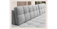 Canapé d’angle convertible CUBITO gris 240 cm avec coffre et couchage 