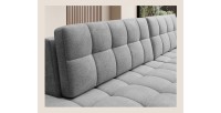 Canapé d’angle convertible CUBITO gris 240 cm avec coffre et couchage 