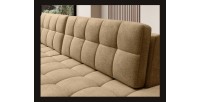 Canapé d’angle convertible CUBITO beige 240 cm avec coffre de rangement et couchage 