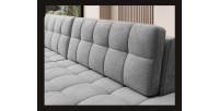 Canapé d’angle convertible CUBITO gris foncé 240 cm avec coffre de rangement angle gauche 
